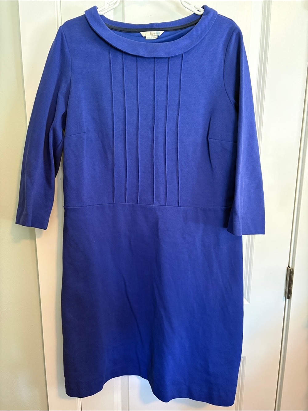 Boden Cobalt Blue Pleated Front Shift Dress